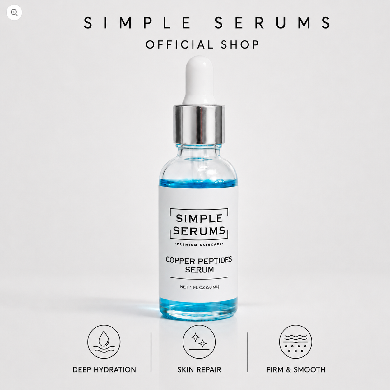 GHK-CU Copper Peptide Serum With Snap-8 & Hyaluronic Acid